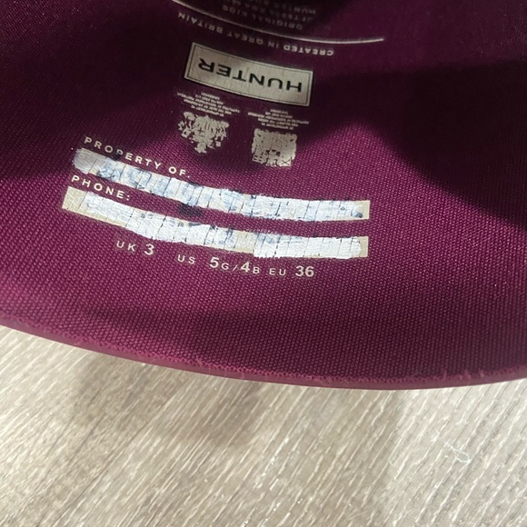 Maroon/purple Hunter rain boots girls - Picture 6 of 6